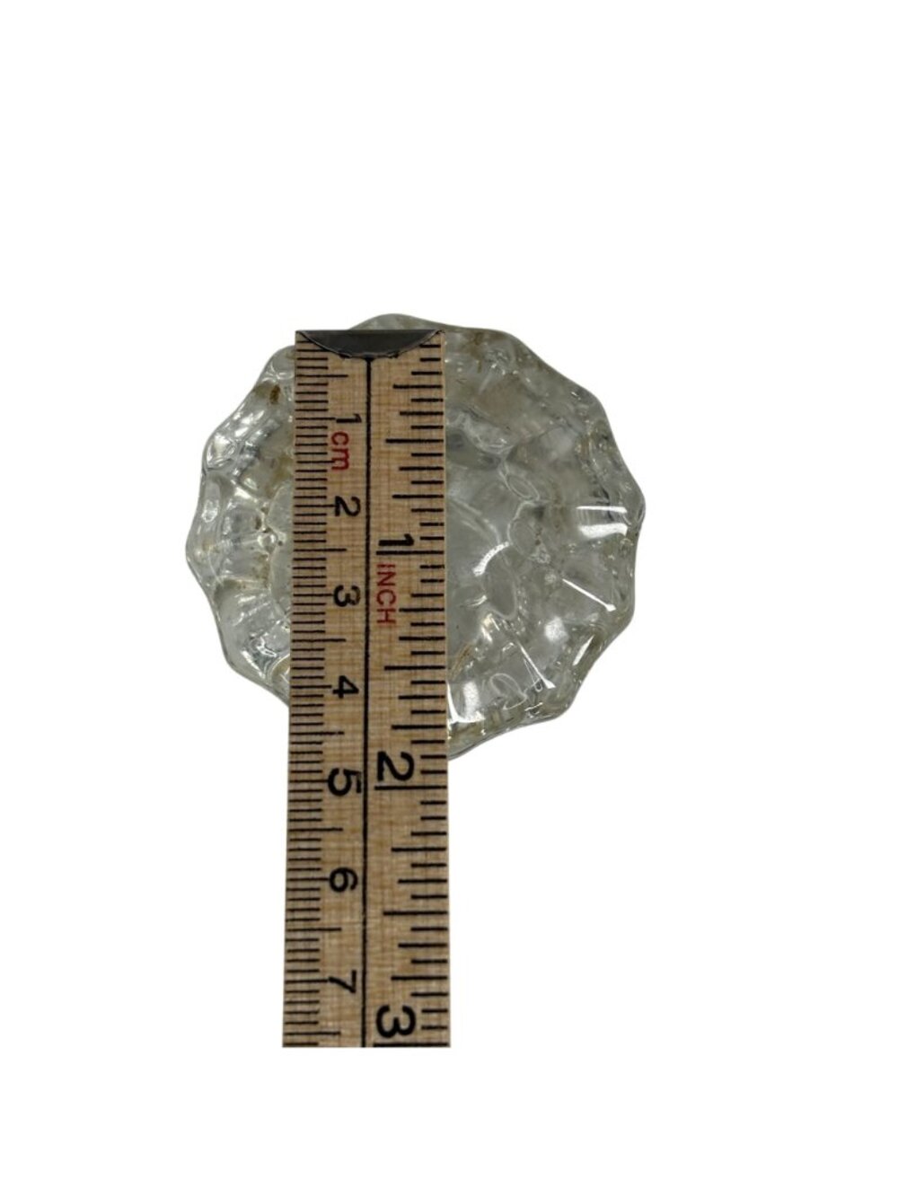 Vintage Clear Glass Fluted Doorknob Replacement With Faceted Design No Hardware - Picture 2 of 11
